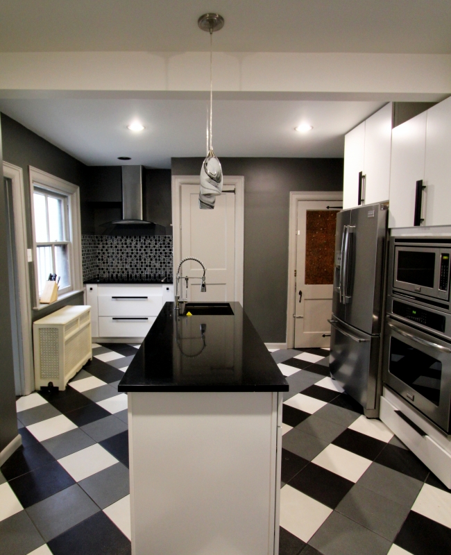 kitchen, black and white kitchen, monochromatic kitchen, resene