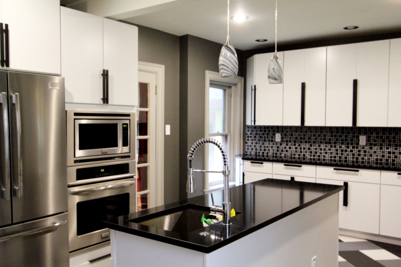kitchen, black and white kitchen, monochromatic kitchen, resene