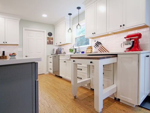  Resilient Kitchen White Shaker Baking Cart Pullout dRemodeling