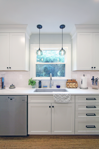  Resilient Kitchen White Shaker Cabinetry Cork Flooring dRemodelin